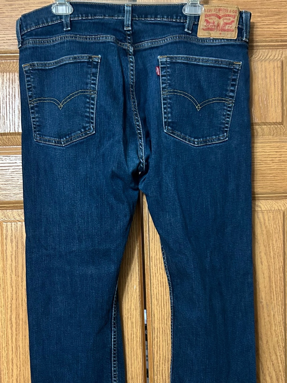 Levi's 513 Slim Straight Men's Jeans 38x32 Dark Blue Stretch